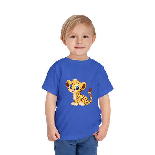 Apparel - Toddler Cartoon Cheetah Short Sleeve Tee