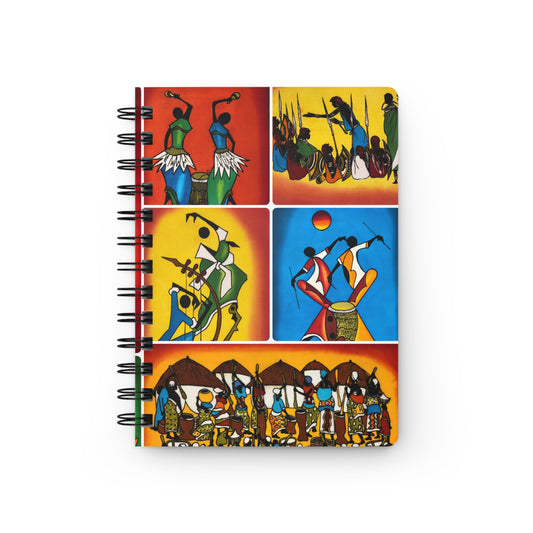 Batik Collage Spiral Bound Journal