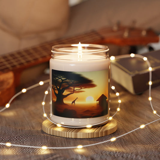Soy Candle - Coconut Cream & Cardamom Exotic Scent, 9oz
